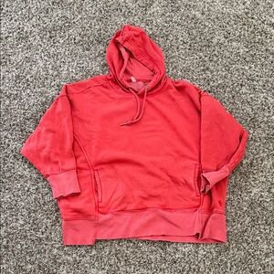Free People Red Hoodie Sweatshirt